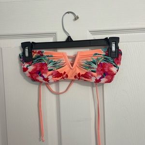 Floral Strapless Bikini Top